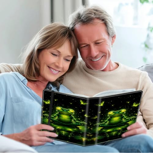 Image of Photo Album 4x6 120 Photos with Strong Elastic Band, Lotus Frog