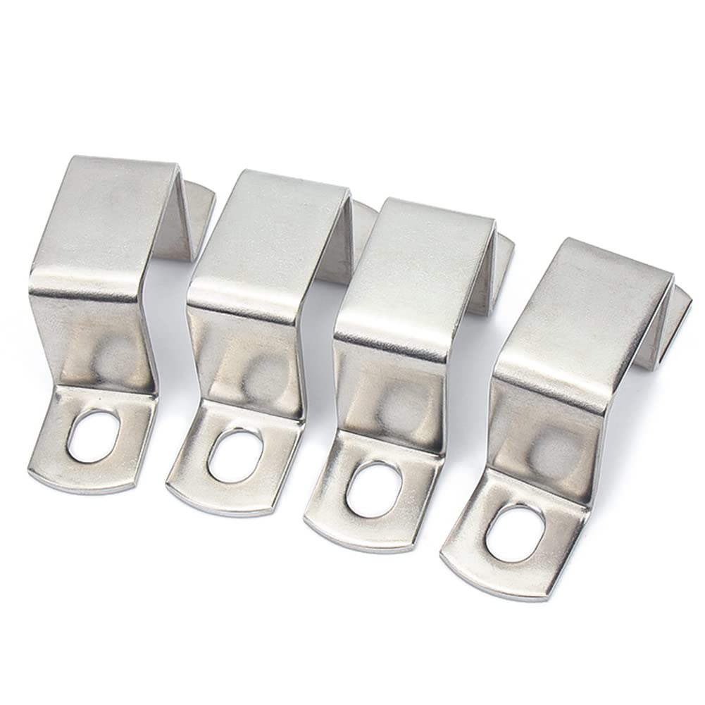Tarjetas cuadradas de acero inoxidable 304 M50 x 50 mm para fijación de tubos