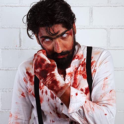 De'lanci Halloween Fake Blood Makeup, 2 Pcs Washable Realistic Blood Halloween Makeup On The Face/Mouth/Body, Prefect For Adult Kids Zombie Vampire Monster Cosplay Dress Up Special Effects Sfx Makeup - 60G (2.12 Oz) #TOP2