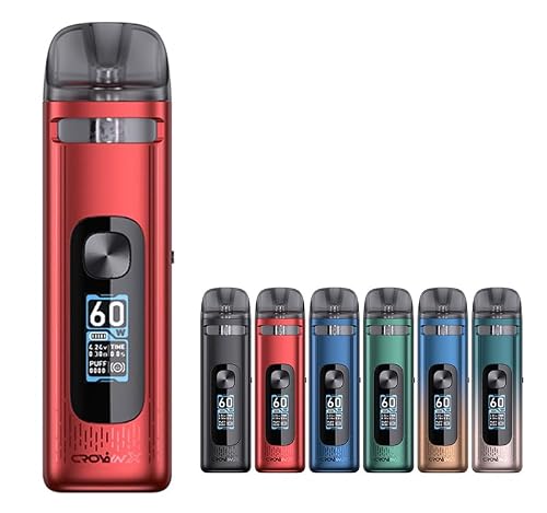���[�E�F�� Crown X Pod �d�q�^�o�R �{�� �N���E���w �|�b�h �X�^�[�^�[�L�b�g System Kit 1500mAh 5.3ml VAPE �x�C�v(Red)