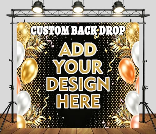 Custom Backdrop Customized Backdrop with Picture Logo Text Customize Your Design Personalized Background Banner Valentines Day Birthday Wedding Party Decorations Photo Prop 4x6