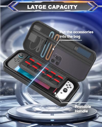 Image of FYOUNG All in One Accessories Case Bundle for Nintendo Switch 2 2025, Portable Carrying Case with Game Card Slots, for Travel & Storage (Black