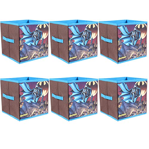 Image of Batman Toys Organizer Storage Box for Kids, Small -Set of 6 Pieces (Blue)