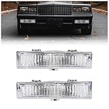 ECOTRIC Front Turn Signal Light Parking Lamps Compatible with 1981-1988 Chevy Chevrolet Monte Carlo SS Clear Lens Driver & Passenger Side