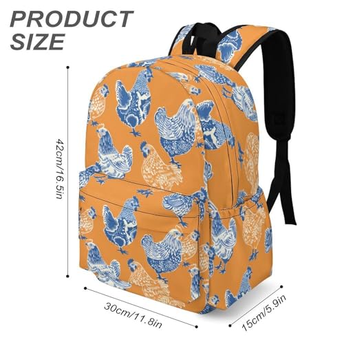 Tropical Chickens Funny Backpack Daily Casual Daypack Travel Mini Bag with Adjustable Strap Style-273