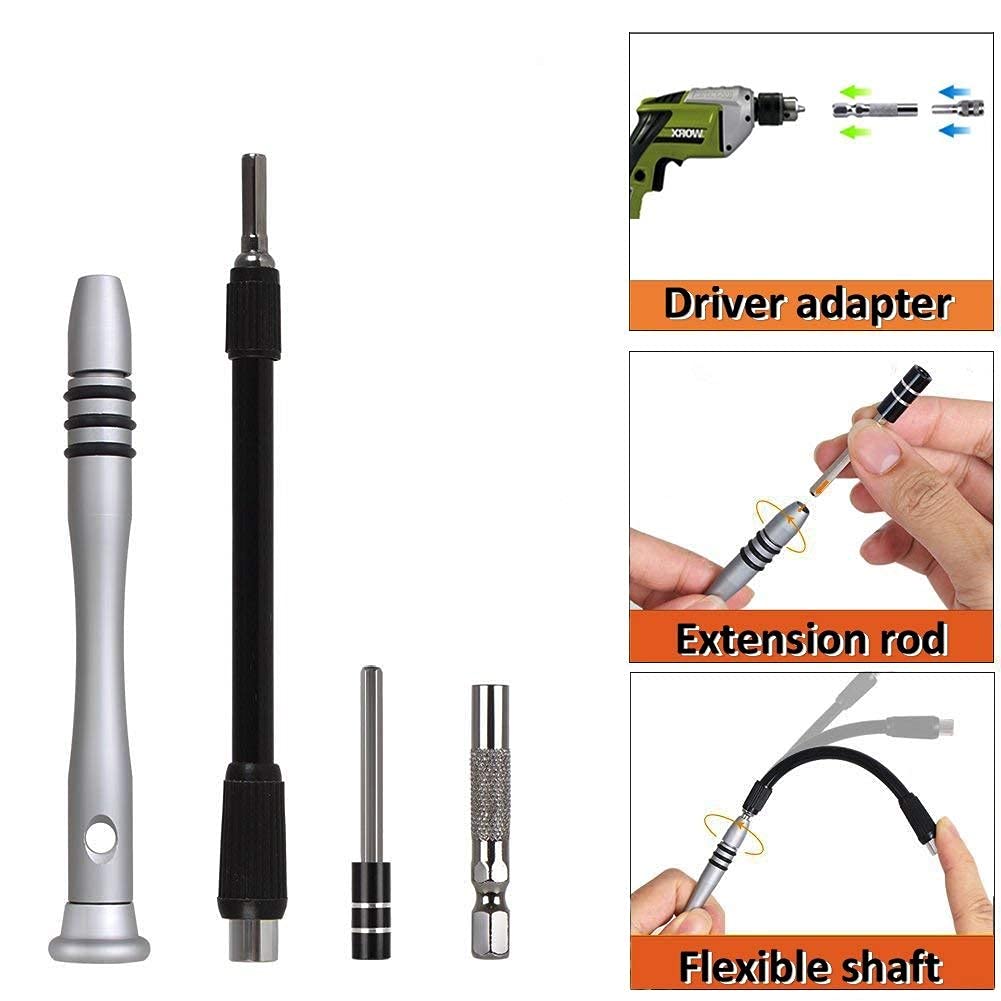 Set di Trapani 60 in 1, Kit di cacciaviti di precisione, Set di cacciaviti per Cellulare, Tablet, Riparazione compatta, Manutenzione con Custodia