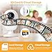 Simyke Smart Baby Monitor with SD Card,WiFi 1080P AI Cam with Phone App,2.8'' IPS Display,AI Face Tracking&Sound Detection,Auto Night Vision,2-Way Talk,Multi-User,Triple Security,1500ft Long Range