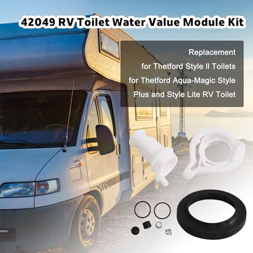 Image of 42049 Water Valve Style II Kit, Upgraded Toilet Water Valve Module Kit, Replacement for Thetford Compatible with Aqua Magic Style II Permanent Toilets