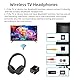 Kabelloses TV-Kopfhörer mit USB Transmitter für Senioren, Bluetooth5.3 Über-Ohr Headset, 30 Stunden Akku, Einziehbarer Kopfbügel TV-Headset, Unterstützung Koaxiale Optische RCA USB Audio Ausgang