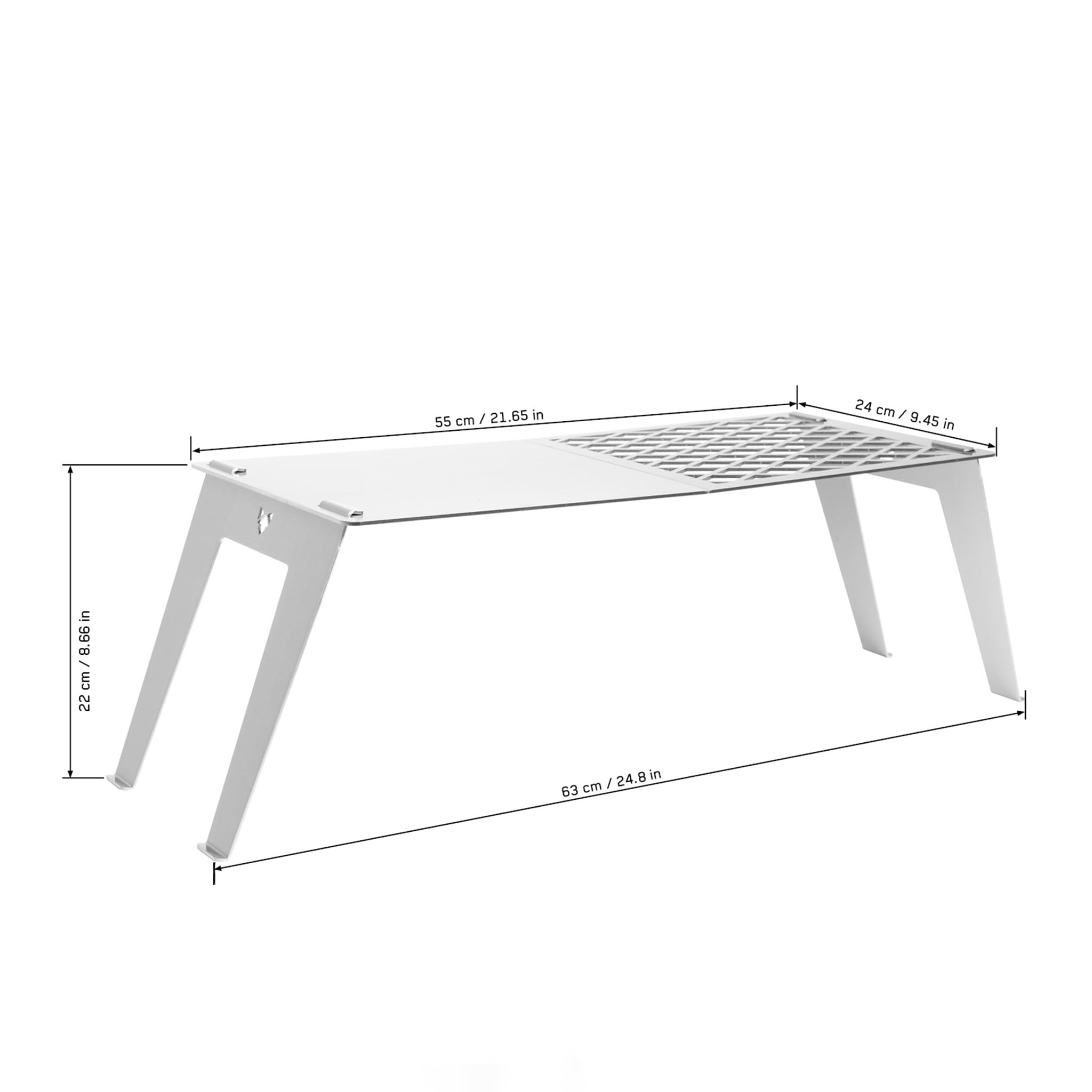 FENNEK 4FIRE | Asadora Desmontable para el brasero Hexagon | con Parrilla y Plancha para Acampar, autocaravanas, el jardín o IR de Pesca | Acero Inoxidable…