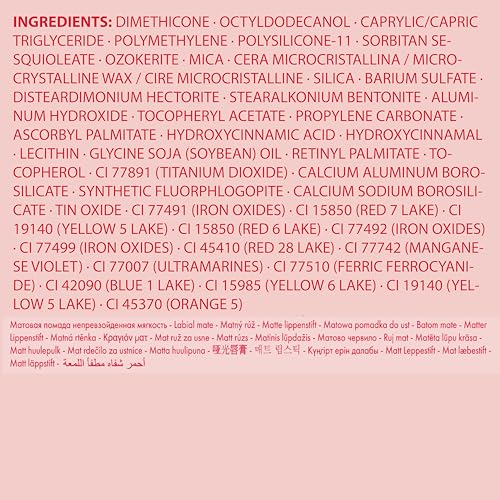 Pupa Rossetto My Crush Colore Matte Intenso E Morbido A Lunga Durata - Texture Scorrevole E Setosa Per Labbra Lisce E Vellutate, Con Estratto Di Avocado - In 15 Varianti Colore (021 At First Blush) - 2