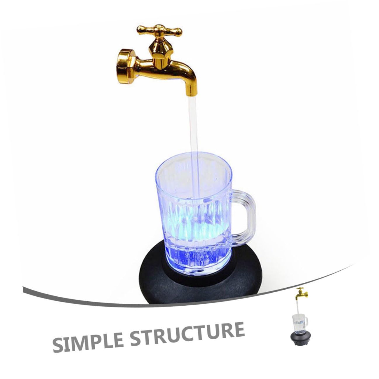 Wasserhahn mit Stabilem Design Unsichtbarer aus Kunststoff Brunnen Dekorativer und Kreatives Geschenk zur Gartendekoration zum Einzug für Kinder