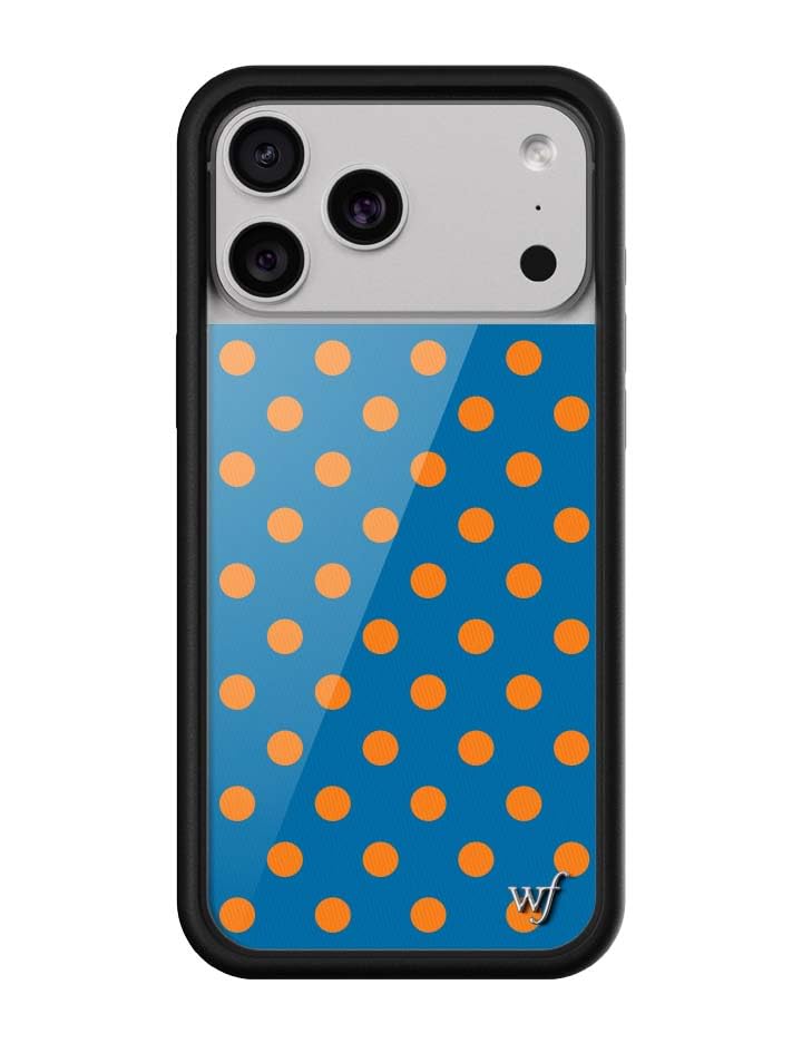 Image of Wildflower Cases - iPhone 17 Pro Max Compatible - Polka Dot | Blue & Orange
