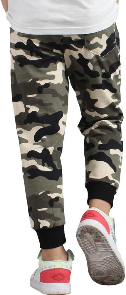 SHOOYING Boy's Baggy Cotton Sweatpants Casual Elastic Joggers Pants, 4-16 Years - Image 6