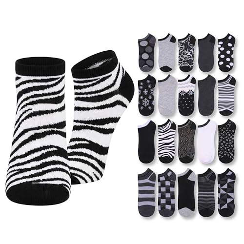 Image of Tipi Toe Women's 20 Pack Colorful Low Cut Socks - Lightweight, Breathable Design for All-Day Comfort Sizes 9-11 /10-13