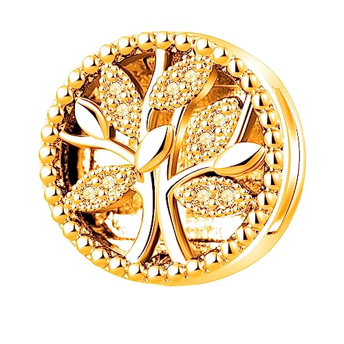 MiWangLing Reflexions Family Tree Clip Charm CZ Lock Stopper Bead for Pandroa Reflexions Bracelet