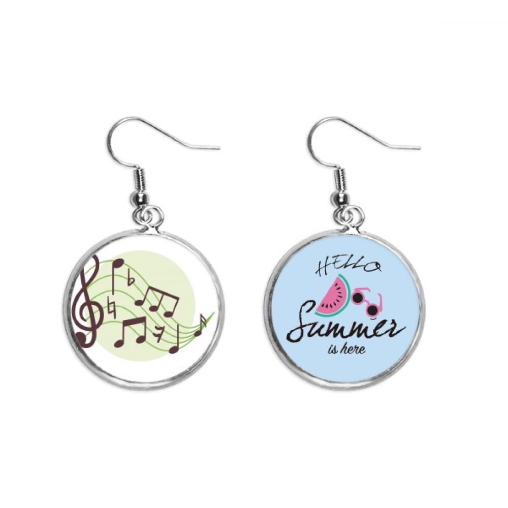 Pendientes de sandía con notas musicales el regalo ideal para amantes de la música 5