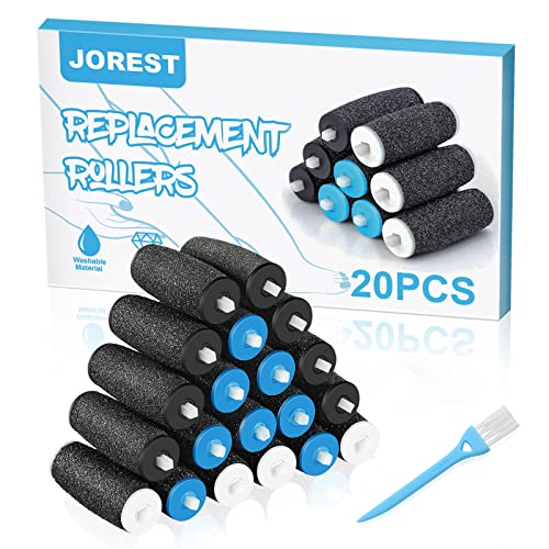 JOREST [5/10/20 Pièces] Rouleaux de Remplacement pour Velvet Smooth, 3 Types de Rugosité, Pierre Ponce Recharge Rapeuse Electrique, pour Pedicure Pied Electrique, Rape Pieds