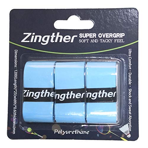 Zingther Premium Super Tacky Tennis Overgrip Bulk Pack, Racquetball/Squash Grip Tape for Badminton