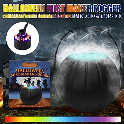 Fog Maker Halloween Halloween Witch Cauldron Fog Machine Fog Maker LED Mist Maker Spray Decoration for Halloween Party (A) miniatura 6