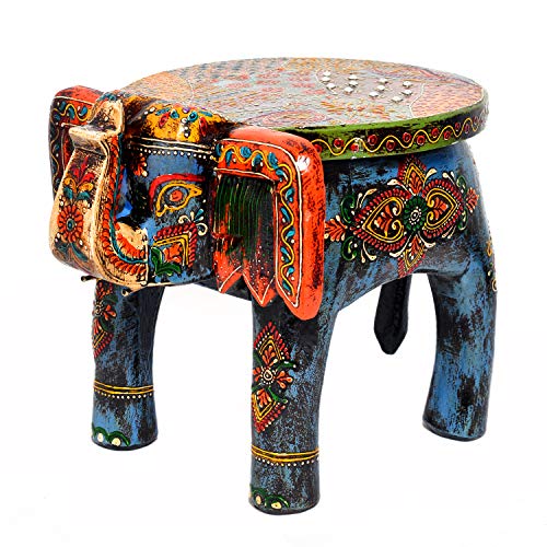 Eurasia Natural Wood with Stone Home Decor Antique Stool Elephant Shape Baby Sitter Stool 8