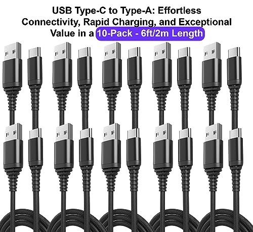 1 Pack 10ft [certifié Mfi] Câble Lightning Usb A En Nylon Tressé, Charge Rapide, Compatible Avec