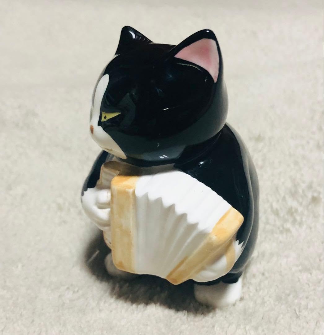 Amazon.co.jp: セブンコーポレーション 黒猫楽団 オーケストラ 猫 陶器