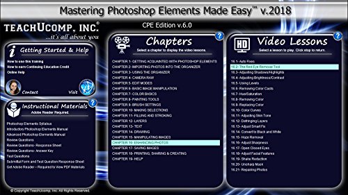 image for TeachUcomp, Inc. TEACHUCOMP Video Training Tutorial for Photoshop Elem