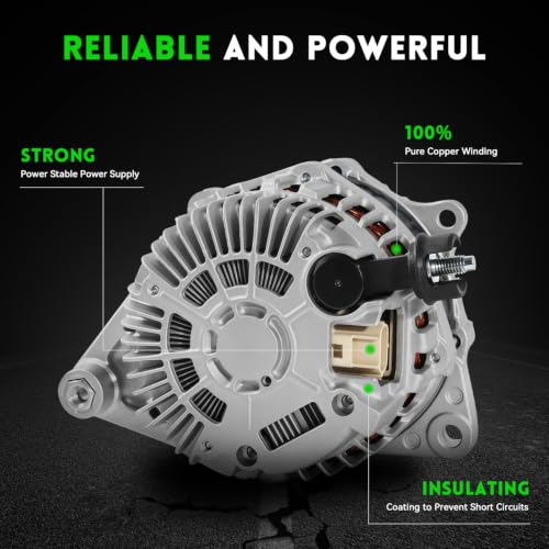 Image of 11273N Alternator 150A Fits for 2007-2014 Ford Edge, 2010-2012 Fusion 3.5L, 2008-2012 Taurus, 2007-2012 Lincoln MKZ, 2007-2010 MKZ MKX All Engine, 2010 MKS 3.7L, A3TJ1291, A3TJ1291ZC, PG11273