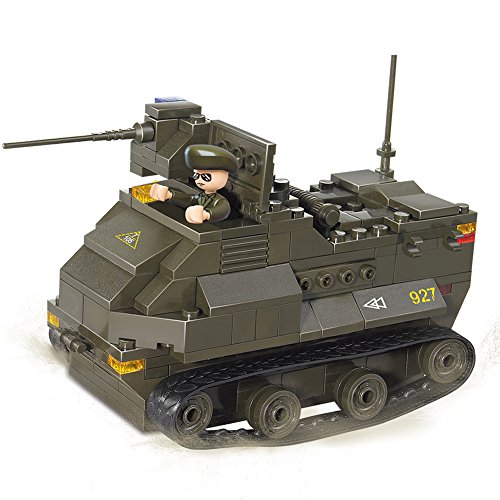 Sluban Military Blocks Army Bricks Toy-Amphibious Armored Car