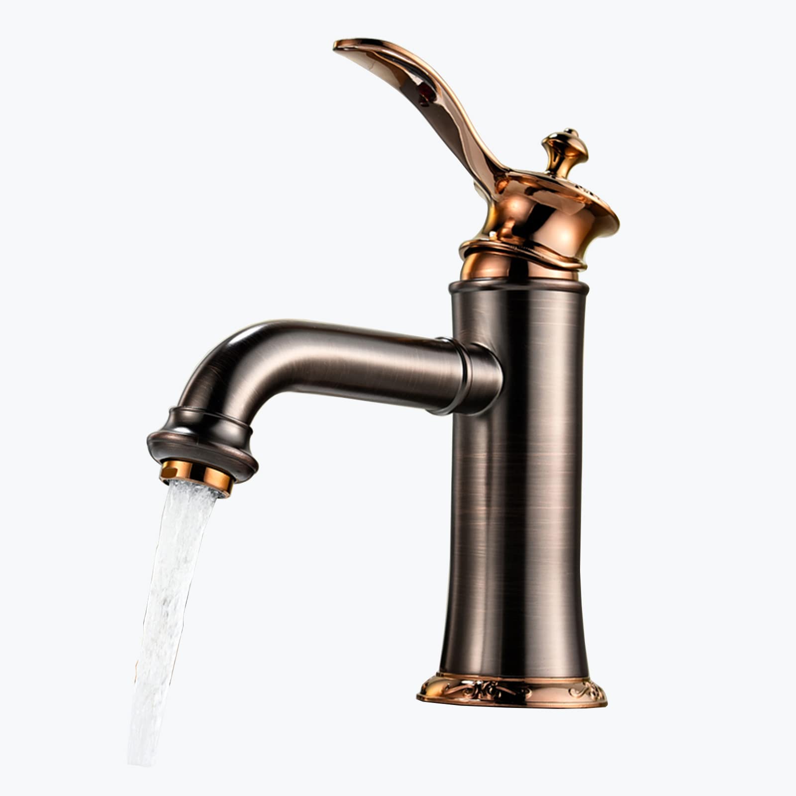 Robinet noir lavabo en laiton pour stopper les fuites et le calcaire