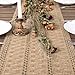 Socomi Boho Table Runner Christmas Farmhouse Burlap Jute Bamboo Rustic Dining Kitchen Centerpiece Decor Small Macrame Woven Coffee Table Runner for Dresser Scarf Home Decor 12x72 inch