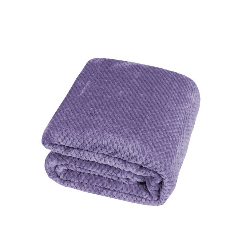 WYJHNLBEDC Sofa Throw Blanket, Cuddly Blanket, Fluffy Warm Blanket, Fleece Blanket, Bedspread/Bed Throw/Dog Blanket, Washable, Sofa Protection, Dog Cat, 200 x 360 cm for Sofa 4-Seater, Dark Purple