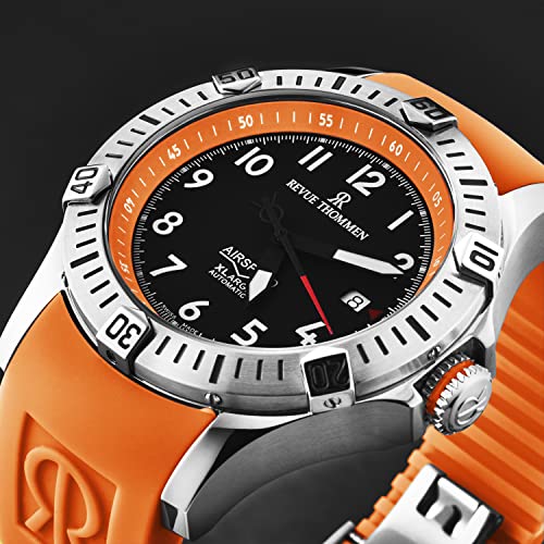 Men's 'Air Speed' Black Dial Orange Rubber Strap Automatic Watch 16070.47392