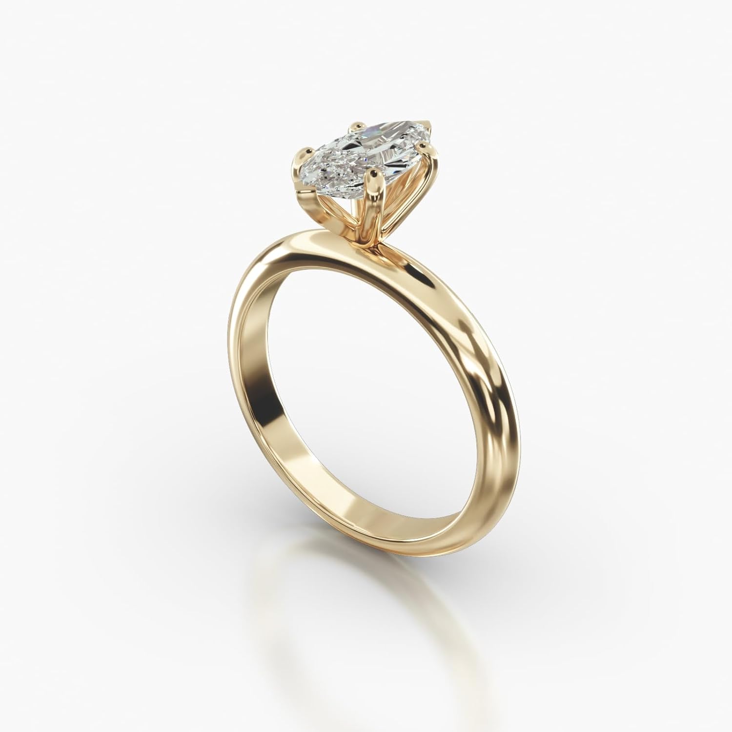 1-5 CT Moissanite Engagement Ring Colorless VVS1 10K 14K 18K Solid Gold & 925 Sterling Silver French four prong Moissanite Ring Christmas Gift For Women