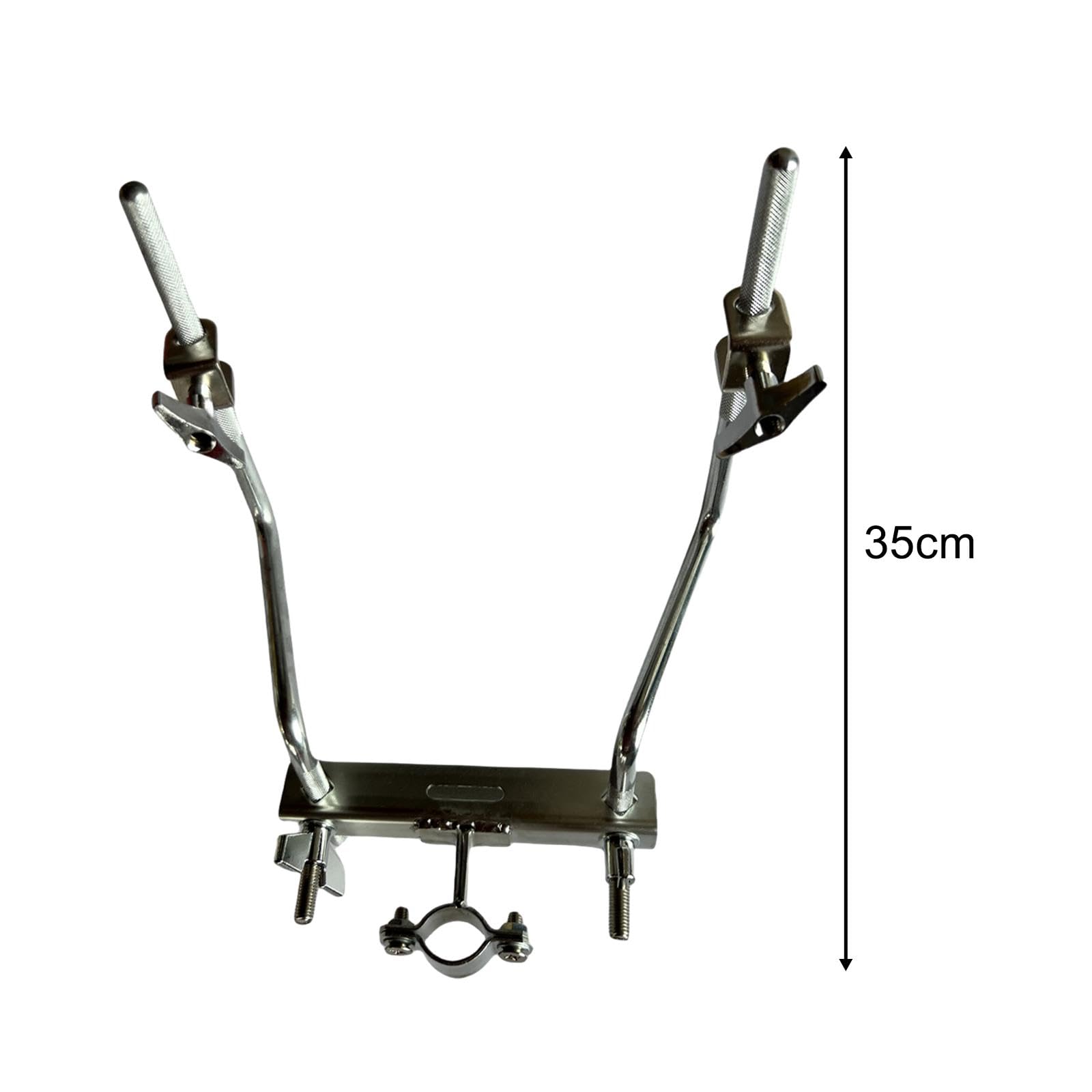 Abrazadera para Cencerro de Tambor Soporte Fijador Montura de Metal Resistente Accesorio de Percusión Adecuado para Bateristas Y Escenarios Musicales, 2 cabezas