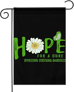 Double Sided Hope for A Cure Donate Awareness Flower Garden Flags 12.5"x18" UV Fade Resistant Vivid Color Banner Yard House Outdoor Decoration Gifts