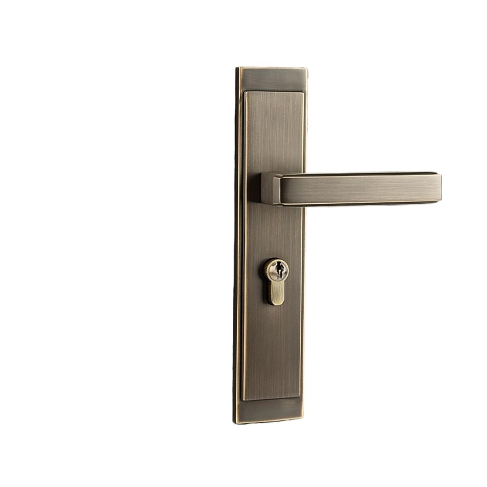 Aepqbgqj One Color Minimalist Coffee Pure Copper Lever Door Lock Silent, Magnetic