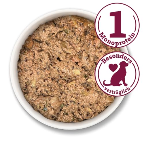 Herrmann's Hirsch mit Kartoffel und Quitte - Selection Adult Nassfutter für Hunde - 6X 800g