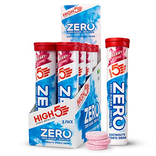 HIGH5 ZERO Electrolyte Hydration Rehydration Tablets Added Vitamin C (Berry, 8x20 Tablets)