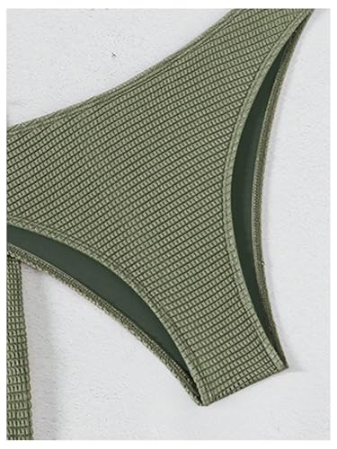 Image of GORGLITTER Women's Bandeau Cheeky Bikini Swimsuits Strapless Bathing Suit