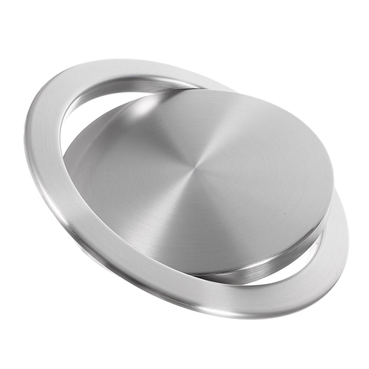 ABOOFAN Stainless Steel Trash Can Lid for Kitchen Bathroom Modern Swing Lid Design for Space Optimization for Waste Bin Easy Installation