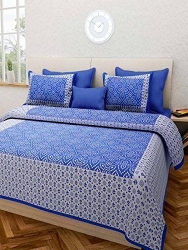 Aapno Hindustan Classic 144 TC Cotton Double Bedsheet with Pillow Cover