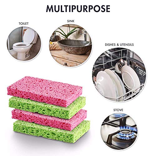 SCRUBIT Cellulose Scrub Sponge - Kitchen Cleaning Sponges for Dishes, Pans, Pots & More- 6 Pack Dishwashing Sponges - Colors and Packaging May Vary by SCRUBIT - Image 7