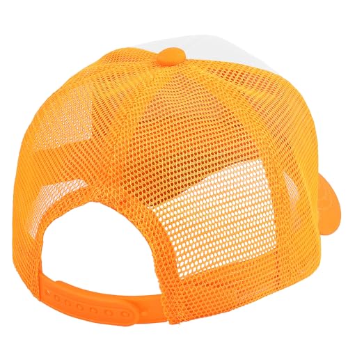 Image of Falari 5-Panel Mesh Baseball Cap, Trucker Hat, Structured Plain Design, Cotton, Adjustable Size
