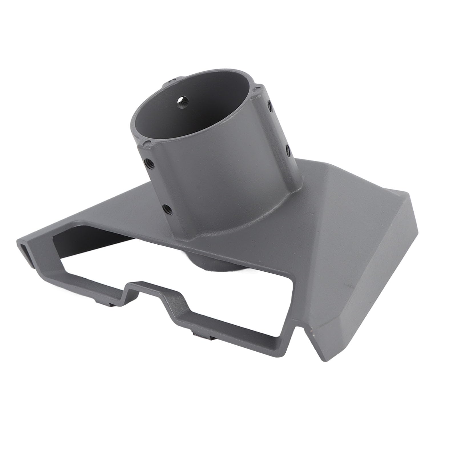 Adaptateur de Tuyau Satellite, Support de Montage Réglable en Alliage d'aluminium à Rotation à 360 Degrés, Support de Base Large avec Stable, Idéal pour Poteau de 2,1 Pouces (GRAY)