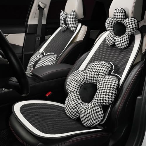 Set 4 Almohadas de algodón color floral para coche