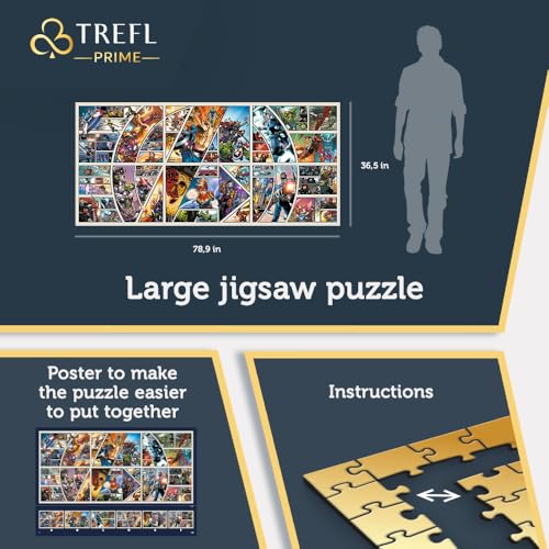 Trefl Across the Comic Universe - Marvel 9000 Jigsaw Puzzle Prime 78"x37" Large Jigsaw, Thick Cardboard, Creative Fun for Adults and Children from 14 Years Old by Trefl - Image 4