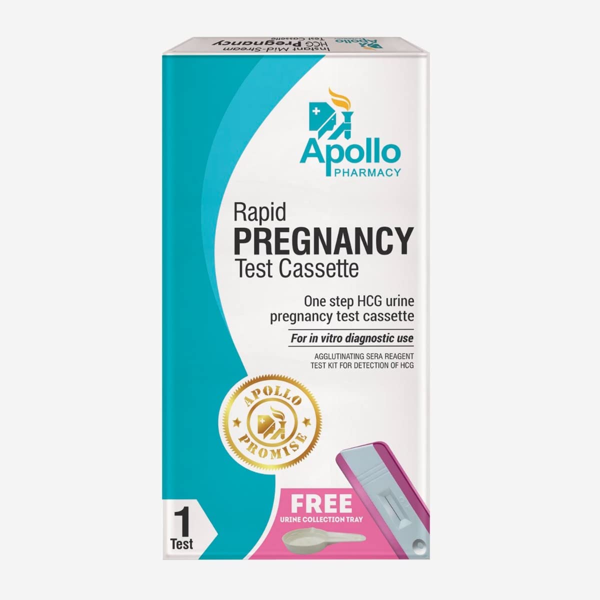 Apollo Pharmacy Rapid Pregnancy Test Cassette, 1 Count