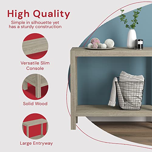 Safdie Safdie & Co Dark Taupe Farmhouse Entry Table, Console Tables For Entryway, Use As Doorway Table, Hallway Desk, Or Accent Furniture For Decorating Foyer, 26 X 10 X 23 Inches #TOP3